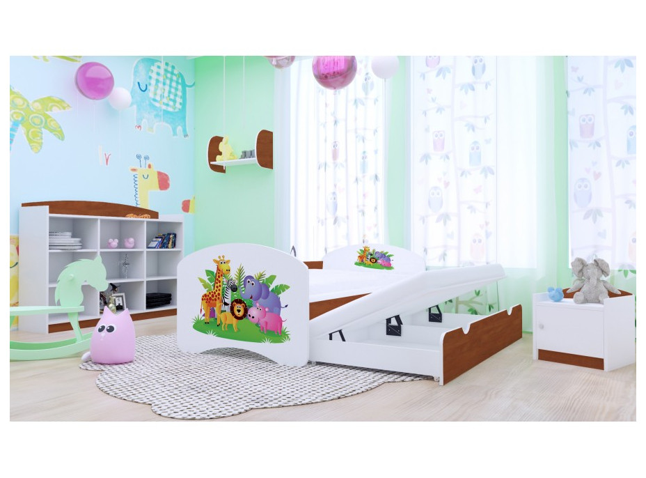 Detská posteľ pre DVOCH (s výsuvným lôžkom) 180x90 cm - MADAGASKAR