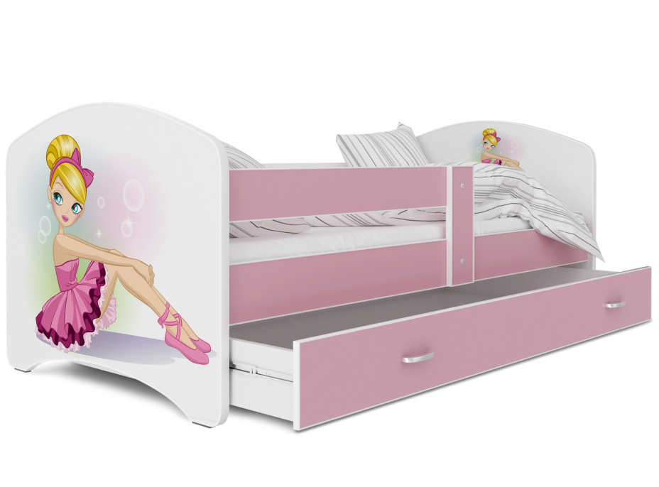 Detská posteľ LUCY so šuplíkom - 140x80 cm - BALETKA