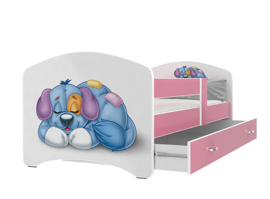 Detská posteľ LUCY so zásuvkou - 140x80 cm - PSÍK