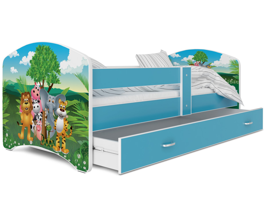 Detská posteľ LUCY so šuplíkom - 140x80 cm - SAFARI
