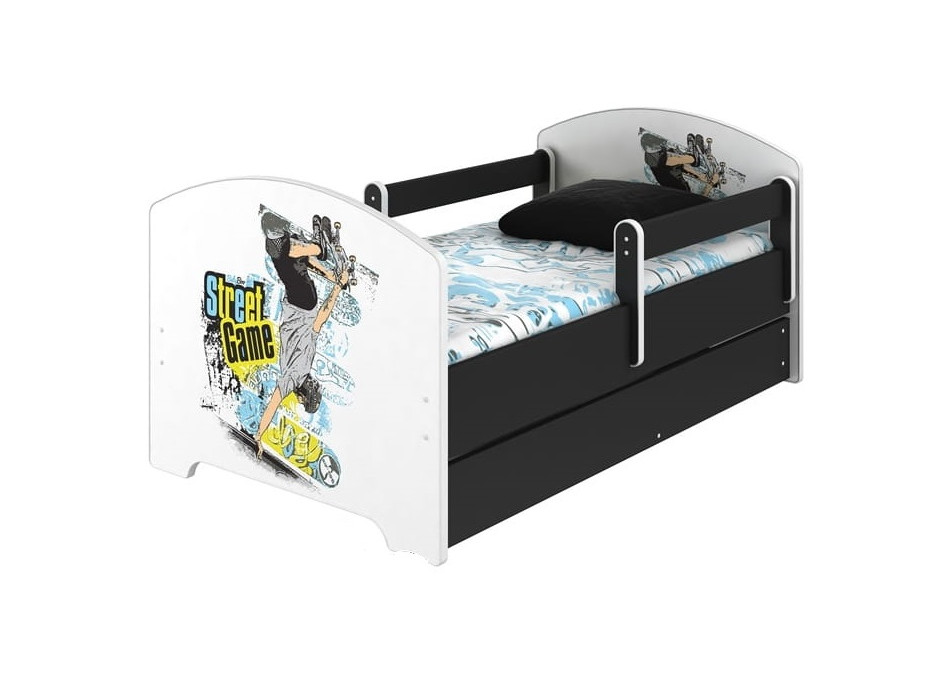 Detská posteľ OSKAR - skate 140x70 cm