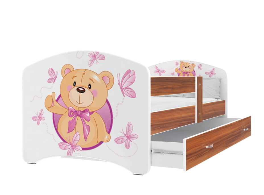 Detská posteľ LUCY so zásuvkou - 140x80 cm - MEDVEDÍK