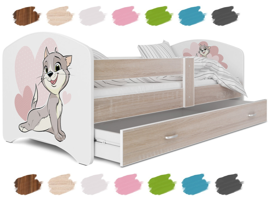 Detská posteľ LUCY so zásuvkou - 140x80 cm - KOCOUREK