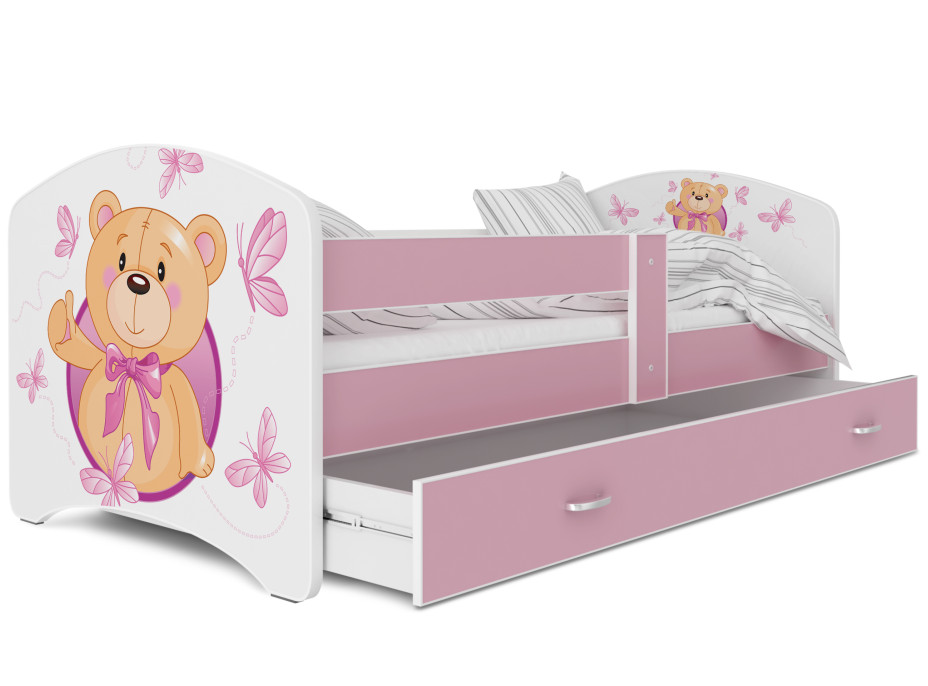 Detská posteľ LUCY so zásuvkou - 180x80 cm - MEDVEDÍK