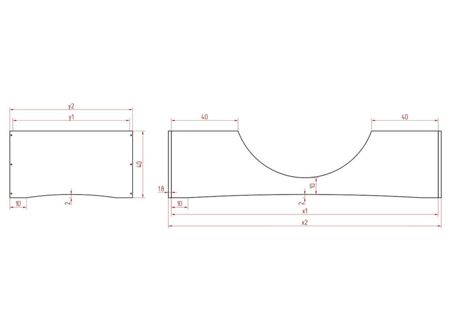 Detská dizajnová posteľ z masívu PEPE 2 - 200x90 cm