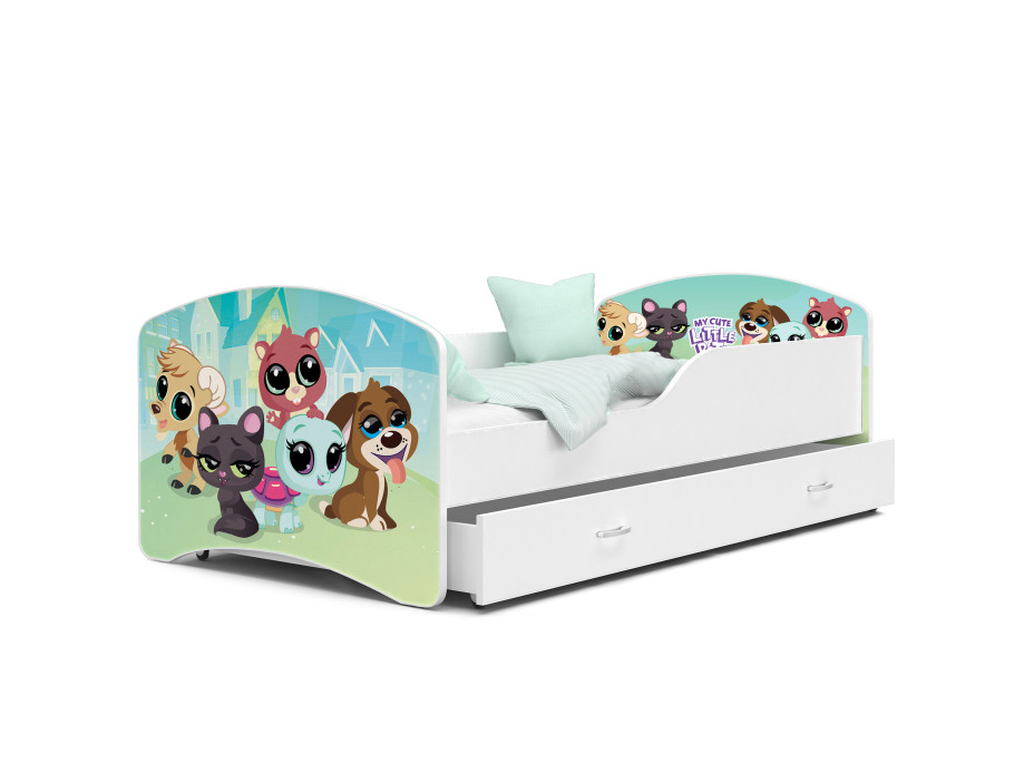 Detská posteľ IGOR so šuplíkom - 160x80 cm - PETS