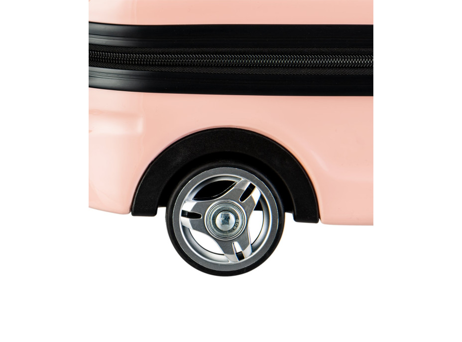 Detský cestovný kufor AUTO princess - ružový