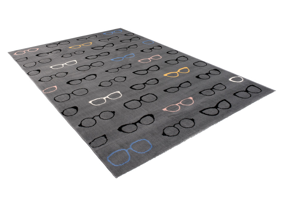 Detský koberec NOX okuliare - sivý
