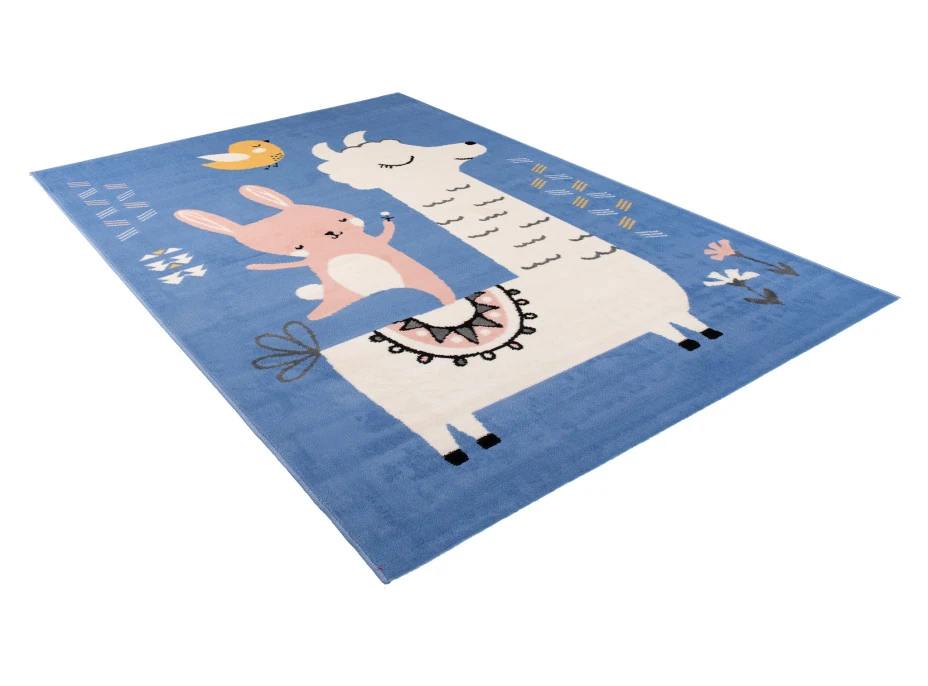Detský koberec NOX zvieratká - modrý