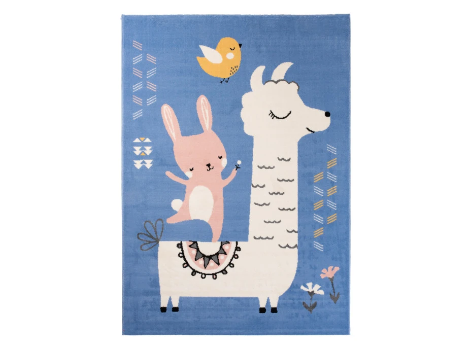 Detský koberec NOX zvieratká - modrý