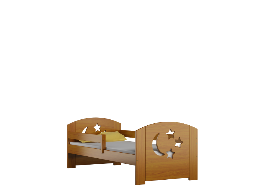 Dětská postel z masivu LOMI - 180x80 cm