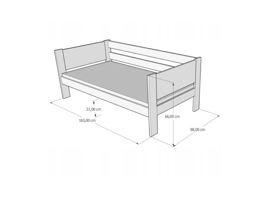 Detská posteľ z masívu VIKI (3) - 160x80 cm