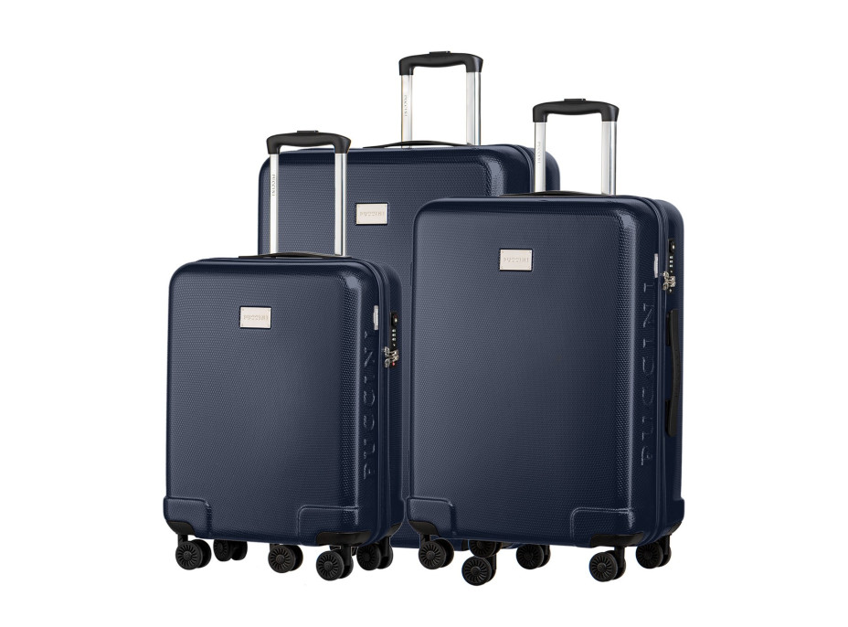Moderné cestovné kufre PANAMA - NAVY modré - TSA zámok
