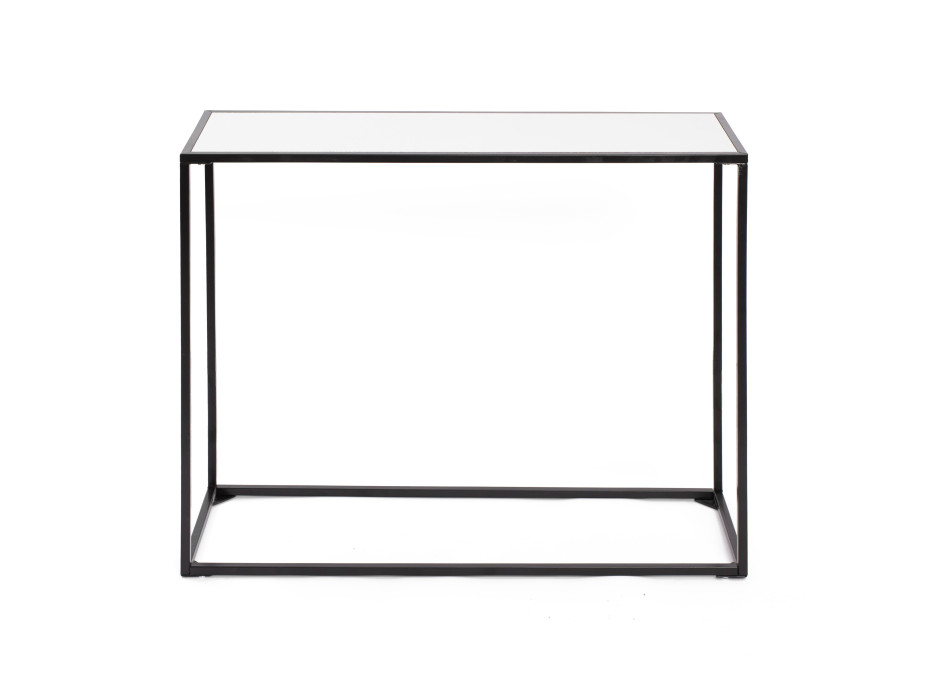 Konzolový stolík Kalis 90x72x30 cm - čierny / biely