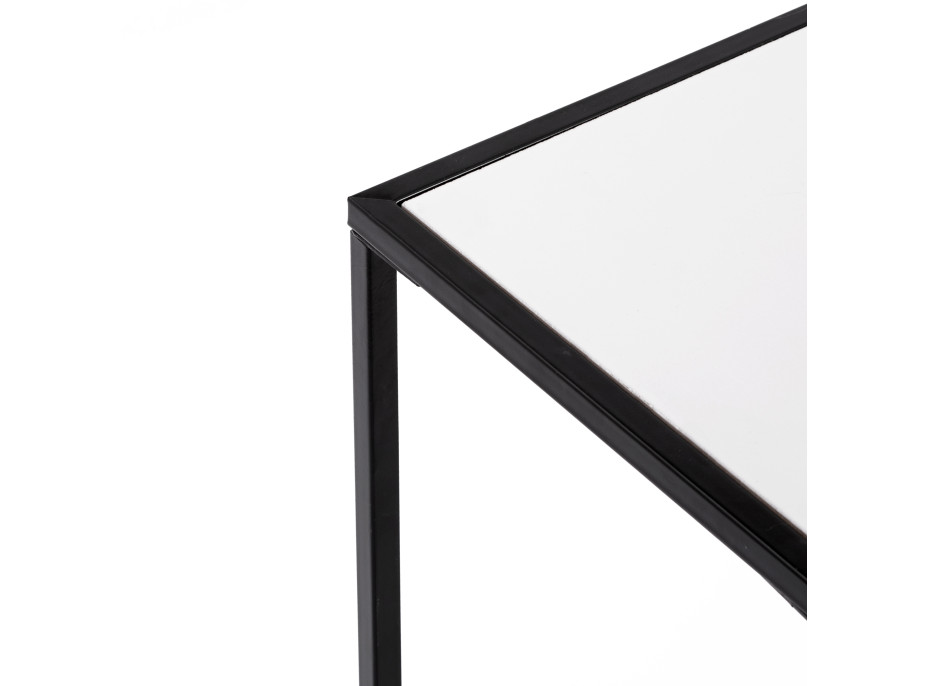Konzolový stolík Kalis 90x72x30 cm - čierny / biely