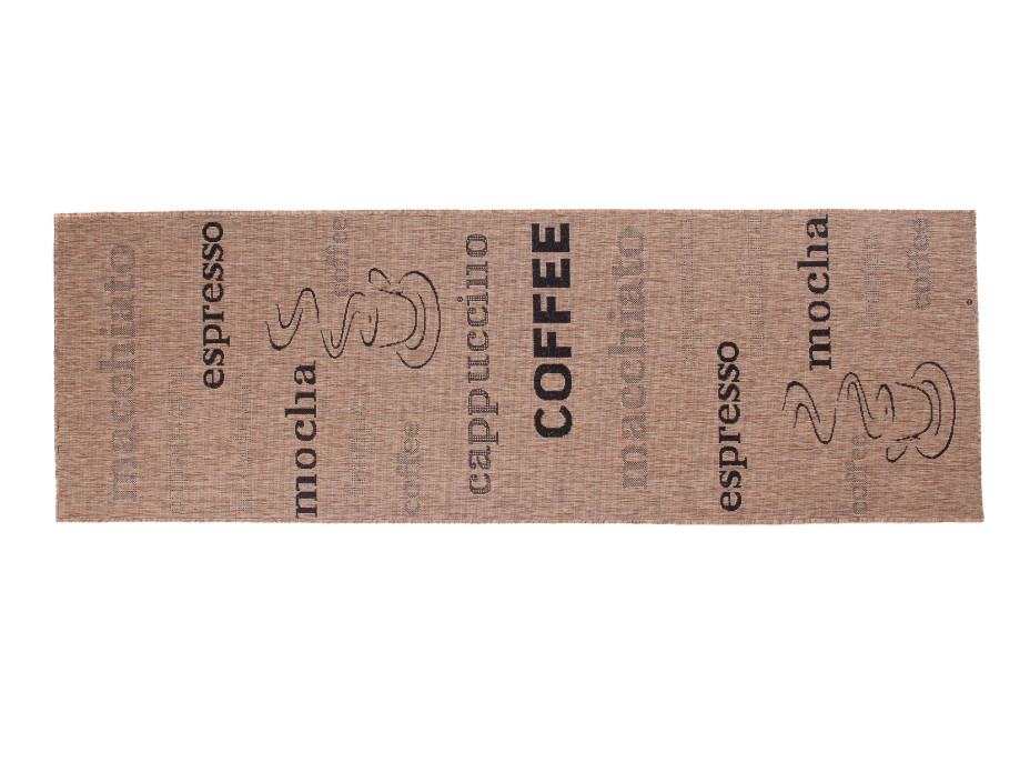 Sisalový PP behúň COFFEE - hnedý / čierny