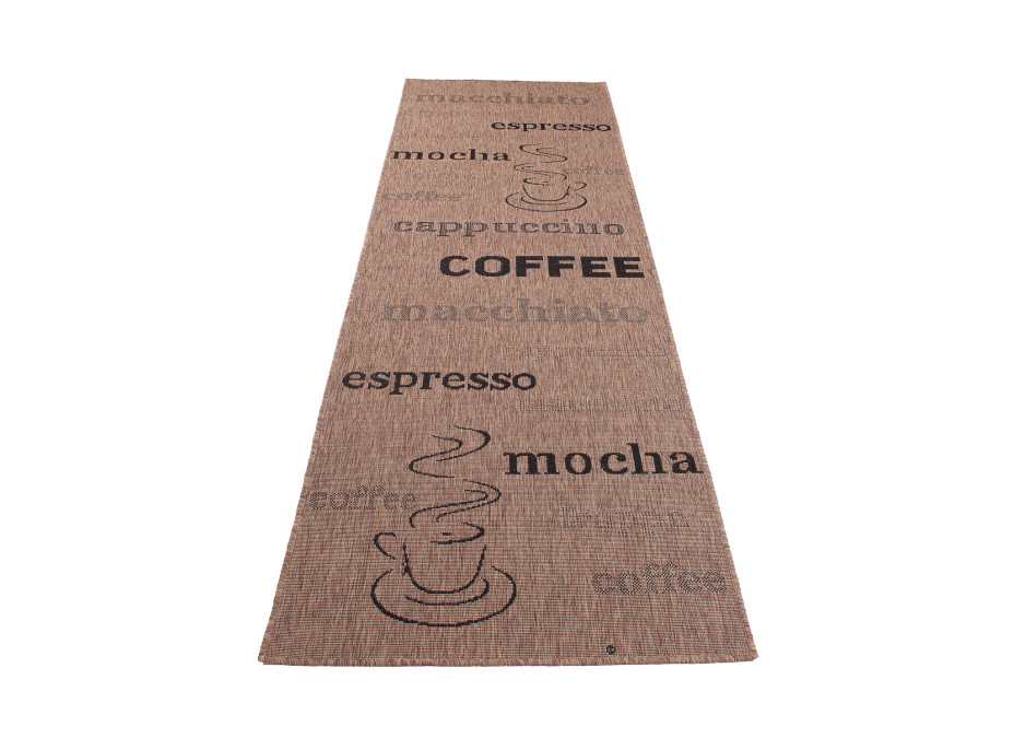Sisalový PP behúň COFFEE - hnedý / čierny