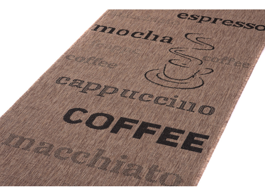 Sisalový PP behúň COFFEE - hnedý / čierny