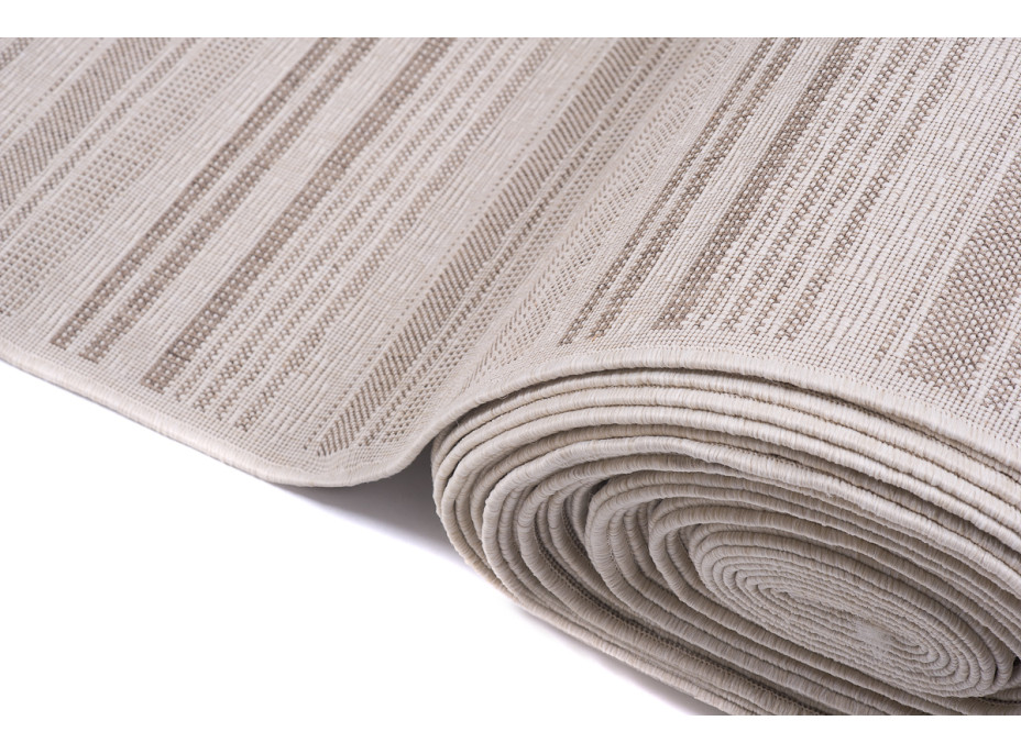 Sisalový PP behúň STRIPE - béžovo/taupe
