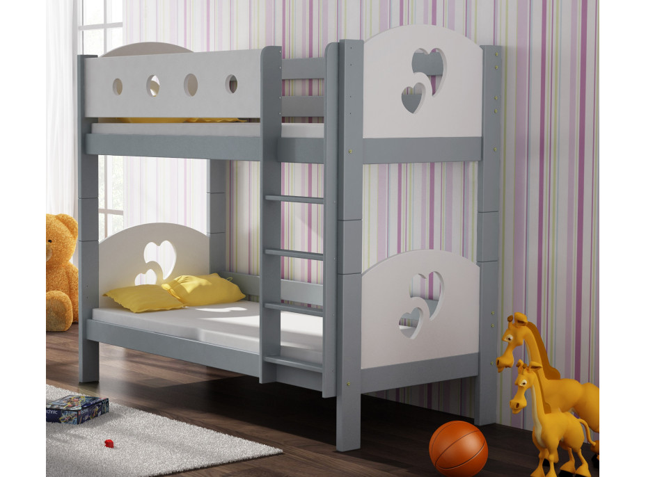 Detská poschodová posteľ z masívu VIKI (4) - 180x80 cm
