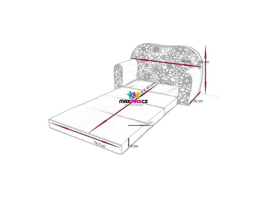 Detská pohovka sovička fialové