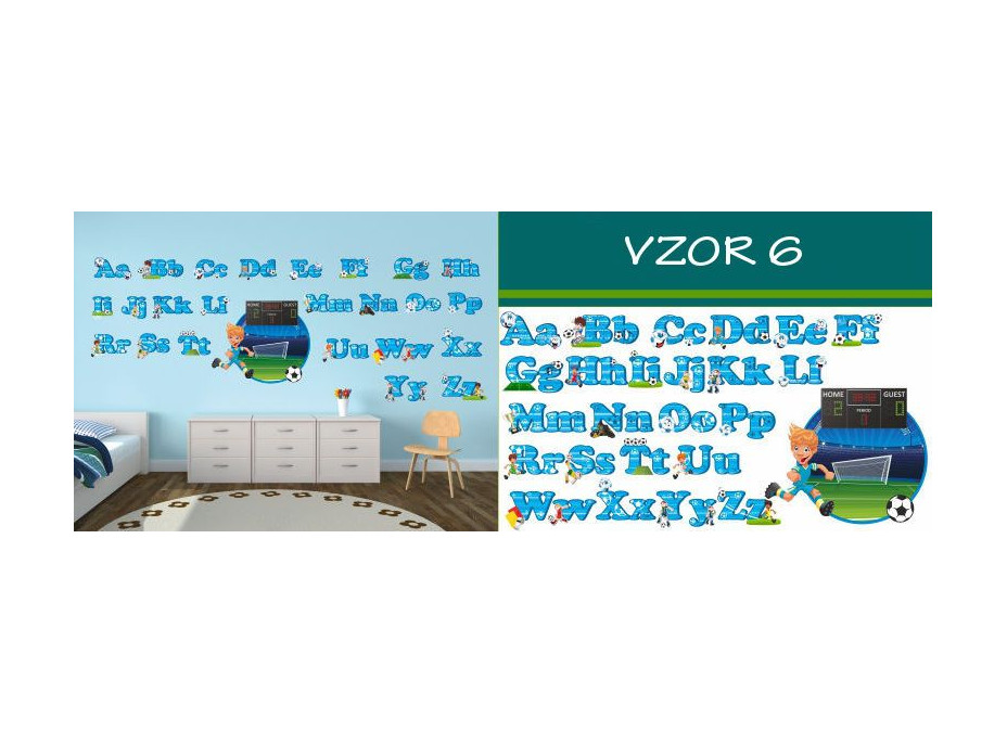 Detské samolepky PÍSMENÁ - vzor 6