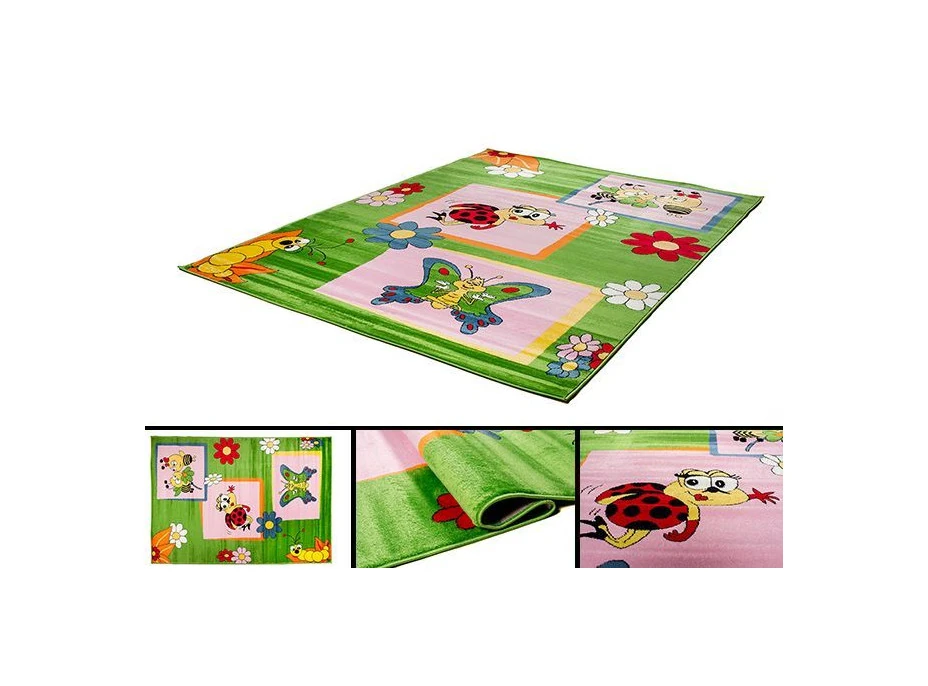 Detský koberec Zeleni CHROBÁČIKY
