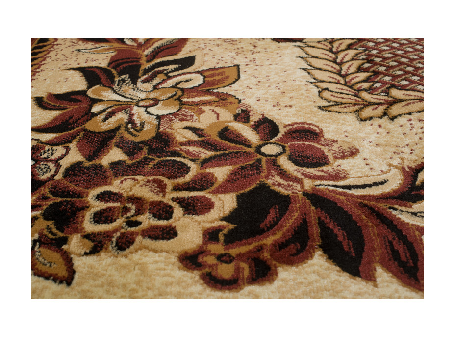 Kusový koberec ATLAS flora - béžový / hnedý, 100x200 cm