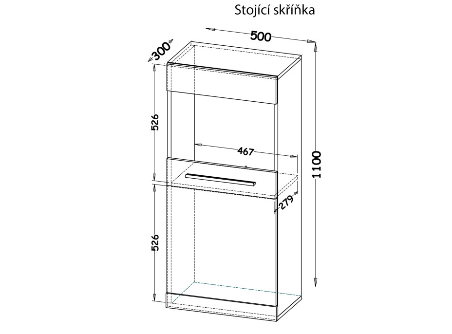 Obývacia stena NIAGARA - dub sonoma / biela lesklá