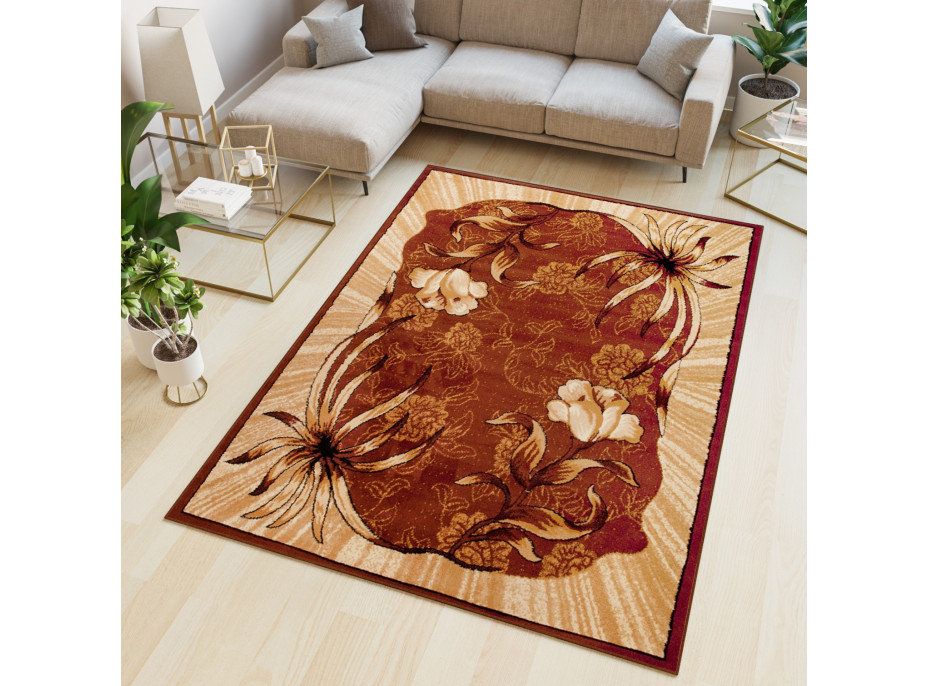 Kusový koberec ATLAS garden - béžový / hnedý