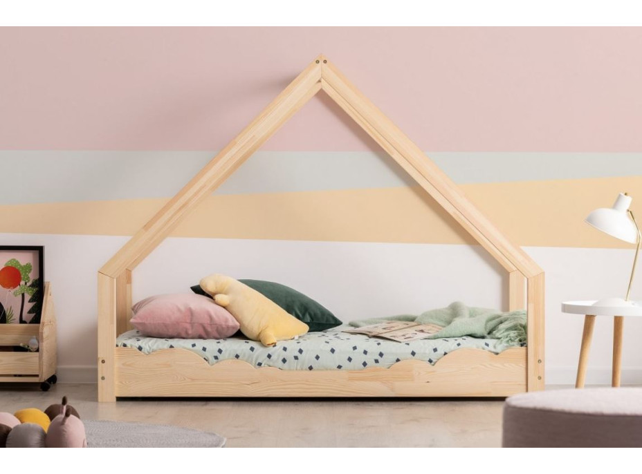 Detská Domčekové posteľ z masívu LOCA D - 160x80 cm