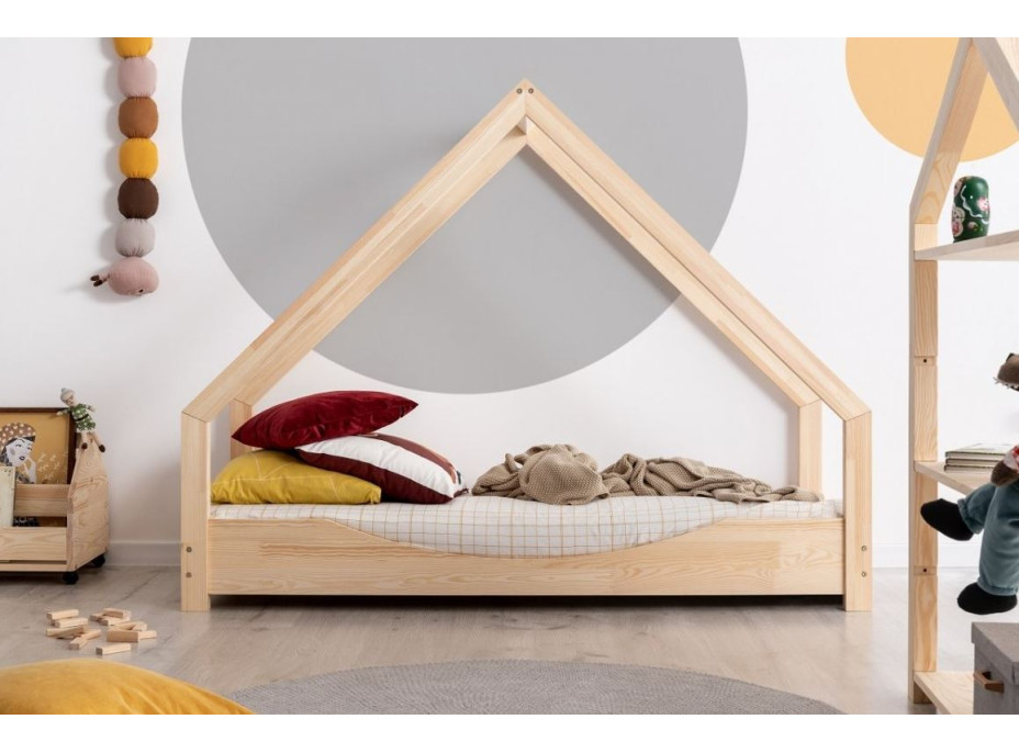 Detská Domčekové posteľ z masívu LOCA E - 190x80 cm