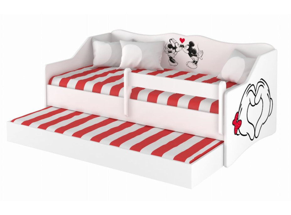 Detská posteľ s prístelkou Lully 160x80cm - MINNIE LOVE