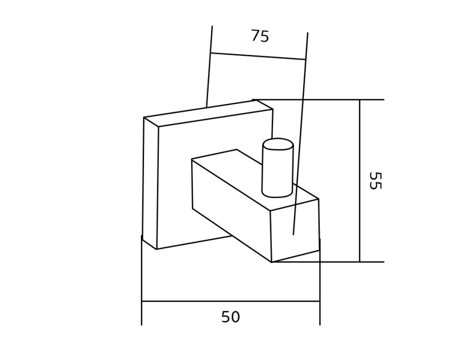 Kúpeľňový vešiak na uteráky MEXEN CUBE - chrómový, 7020635-00