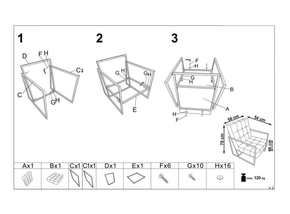 Kreslo RIO - čalúnené - tmavo zelené / zlaté