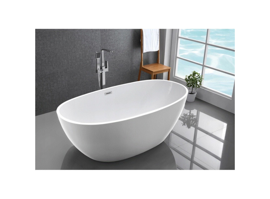 Voľne stojaca akrylátová vaňa MEXEN ERIS 170x85 cm - biela, 53441708500