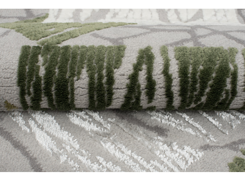 Kusový koberec ASTHANE square - sivý / zelený