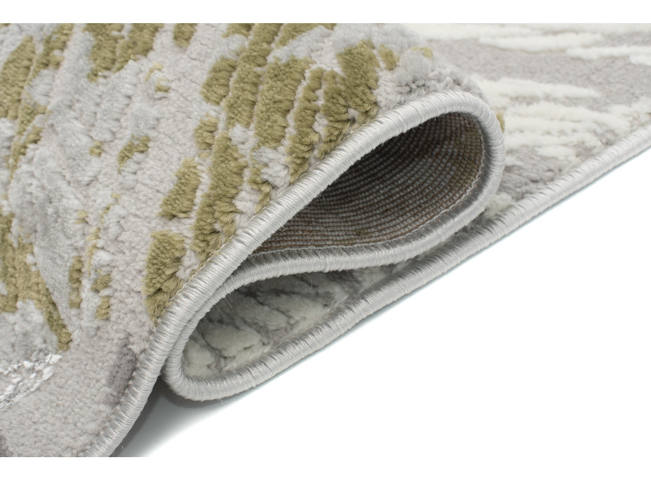 Kusový koberec ASTHANE square - sivý / zelený