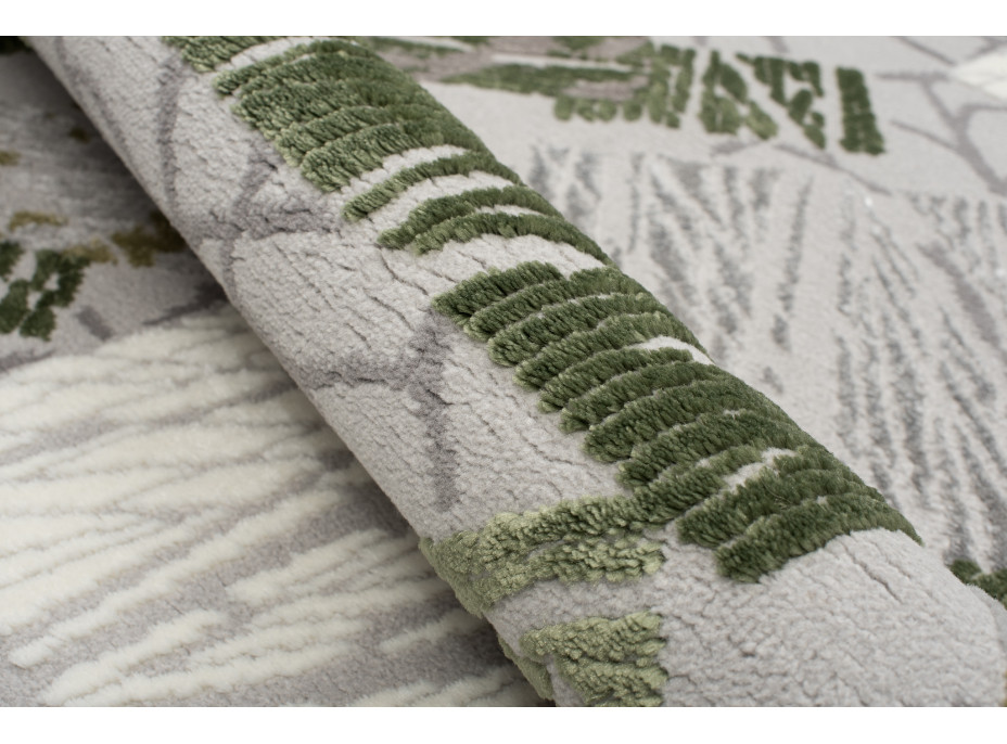 Kusový koberec ASTHANE square - sivý / zelený