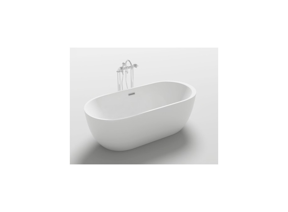 Voľne stojaca akrylátová vaňa MEXEN LIVIA 150x75 cm - biela, 52591507500