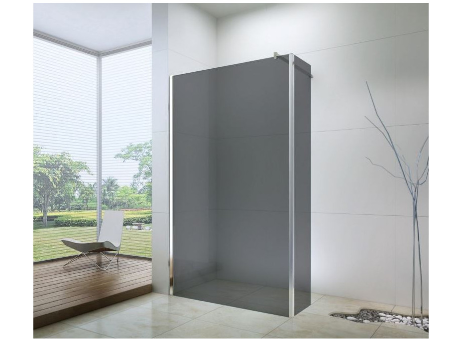 Kúpeľňová pevná zástena maxmax WALK-IN PLUS 110 + 30 cm - GRAFIT