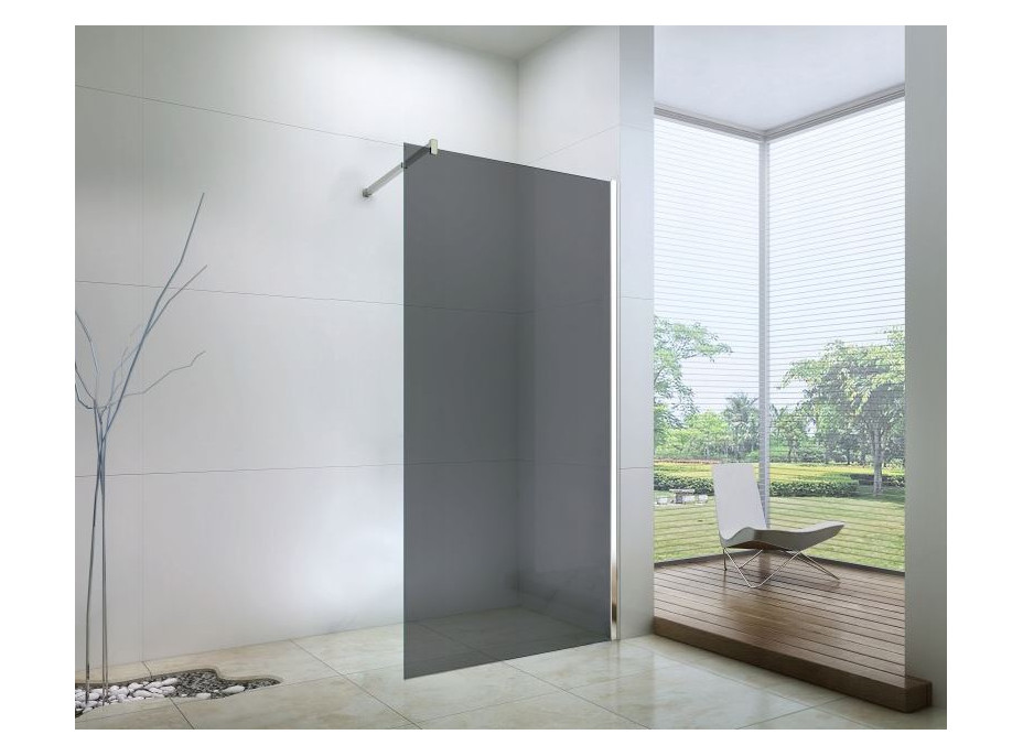 Kúpeľňová pevná zástena maxmax WALK-IN 80 cm - GRAFIT