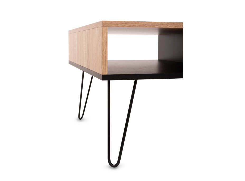 Konferenčný stolík MODI 90x60x40 cm - dub sonoma / čierny