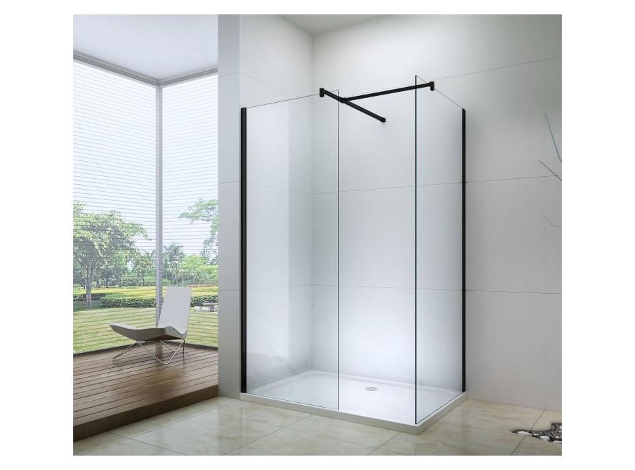 Sprchovací kút maxmax WALK-IN 100x120 cm - BLACK