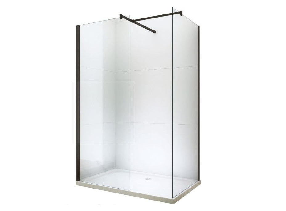 Sprchovací kút maxmax WALK-IN 80x100 cm - BLACK