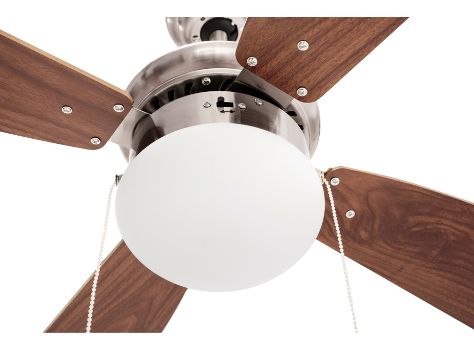 Stropné svietidlo s ventilátorom MODERN - 105 cm - strieborné