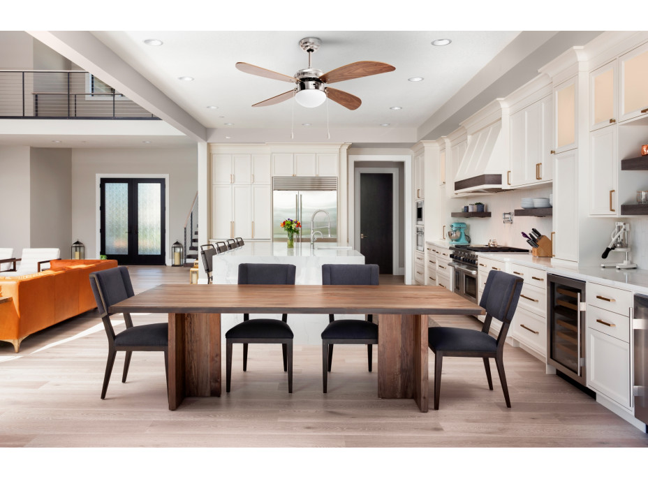 Stropné svietidlo s ventilátorom MODERN - 105 cm - strieborné