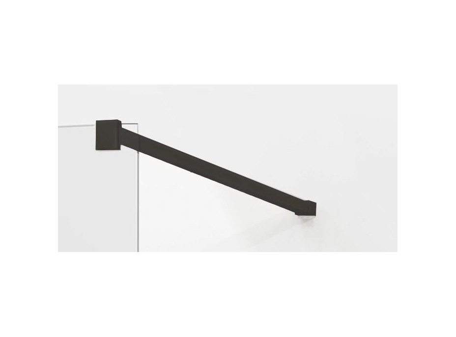 Kúpeľňová pevná zástena maxmax KIOTO BLACK 120 cm - číre / mat