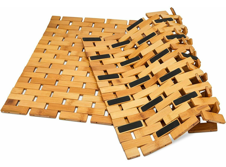 Kúpeľňová mozaiková bambusová predložka 40x60 cm