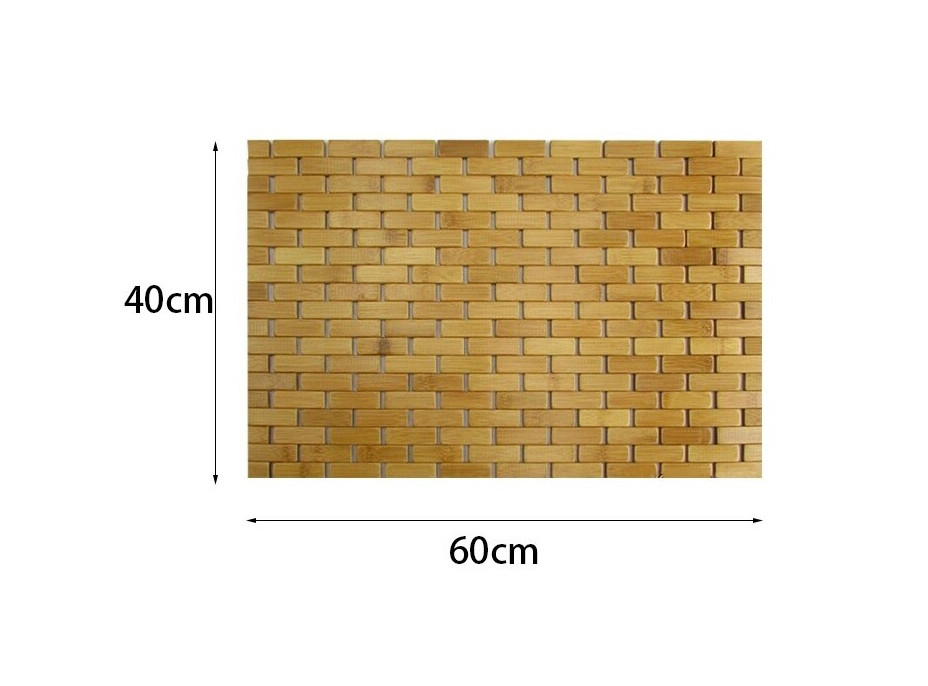 Kúpeľňová mozaiková bambusová predložka 40x60 cm